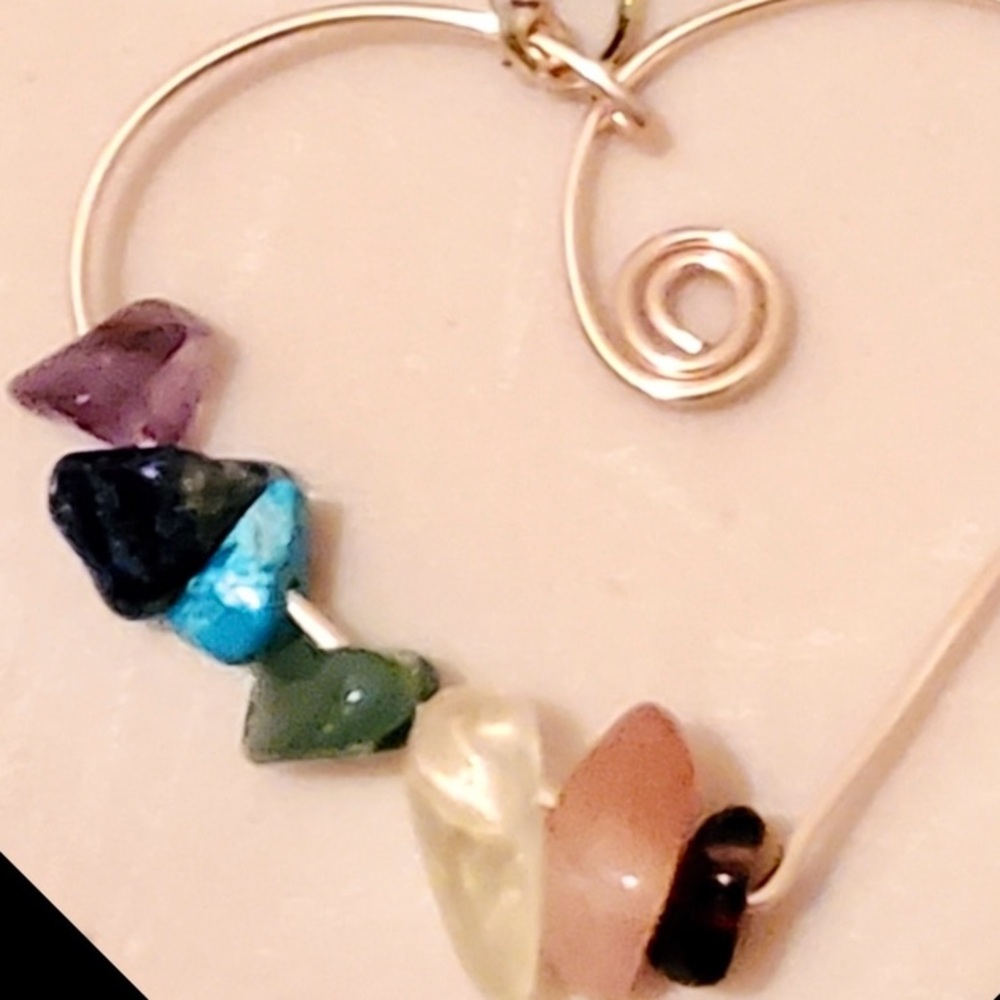 🛍️BUNDLE ONLY ITEM🛍️ Chakra Heart Pendant Necklace - Picture 4 of 7